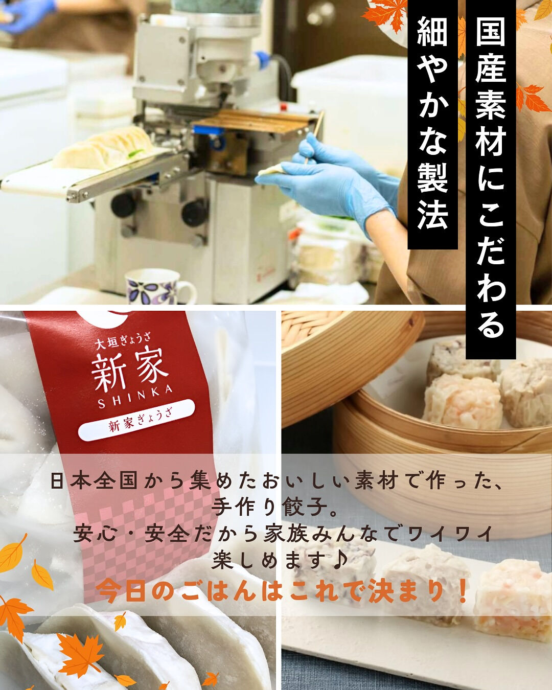 大垣ぎょうざ新家の餃子は、日本全国から厳選した